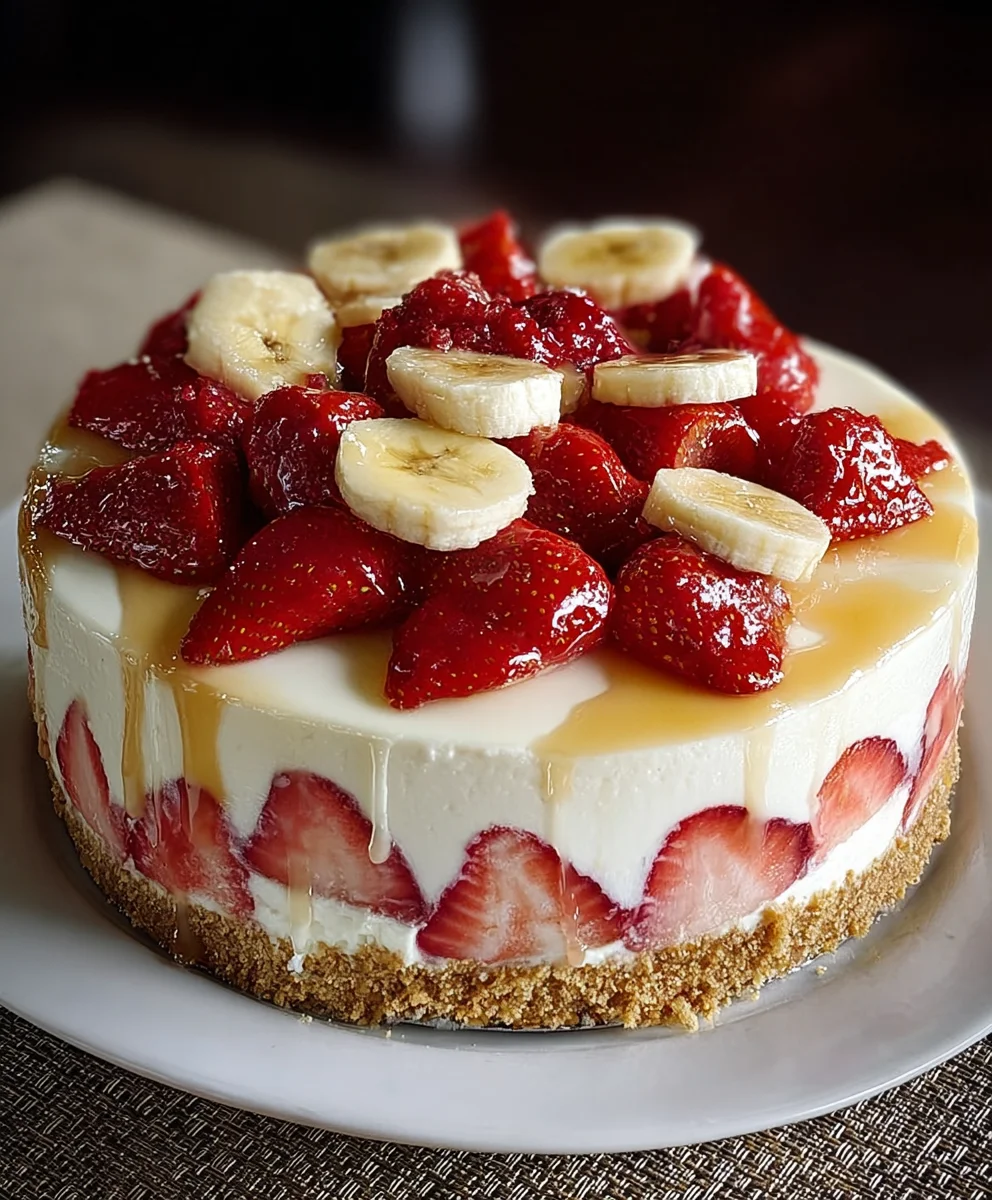 Irresistible Strawberry Banana Pudding Cheesecake Recipe