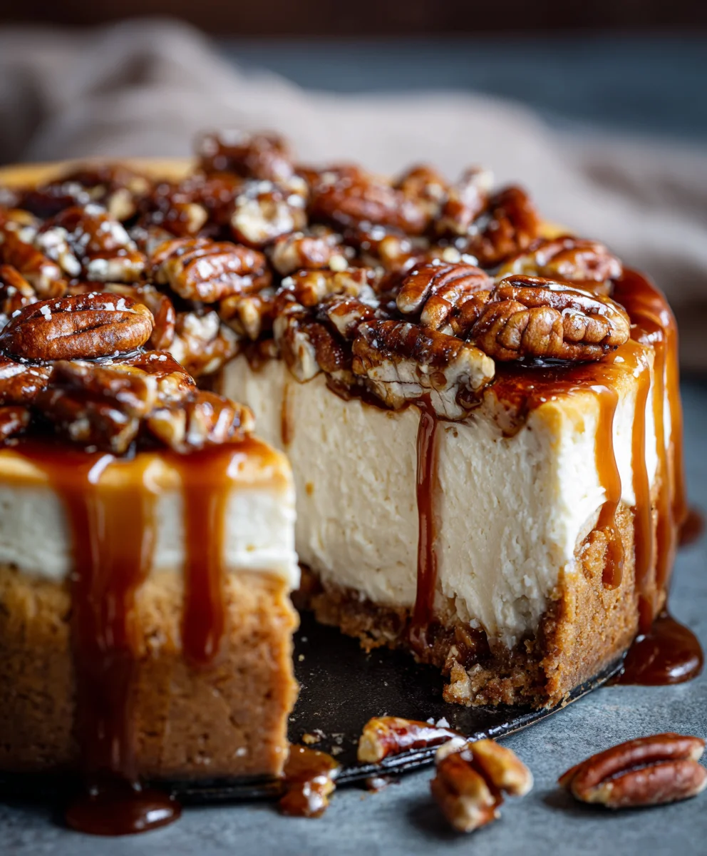 Irresistible Vegan Caramel Pecan Pie Cheesecake Recipe