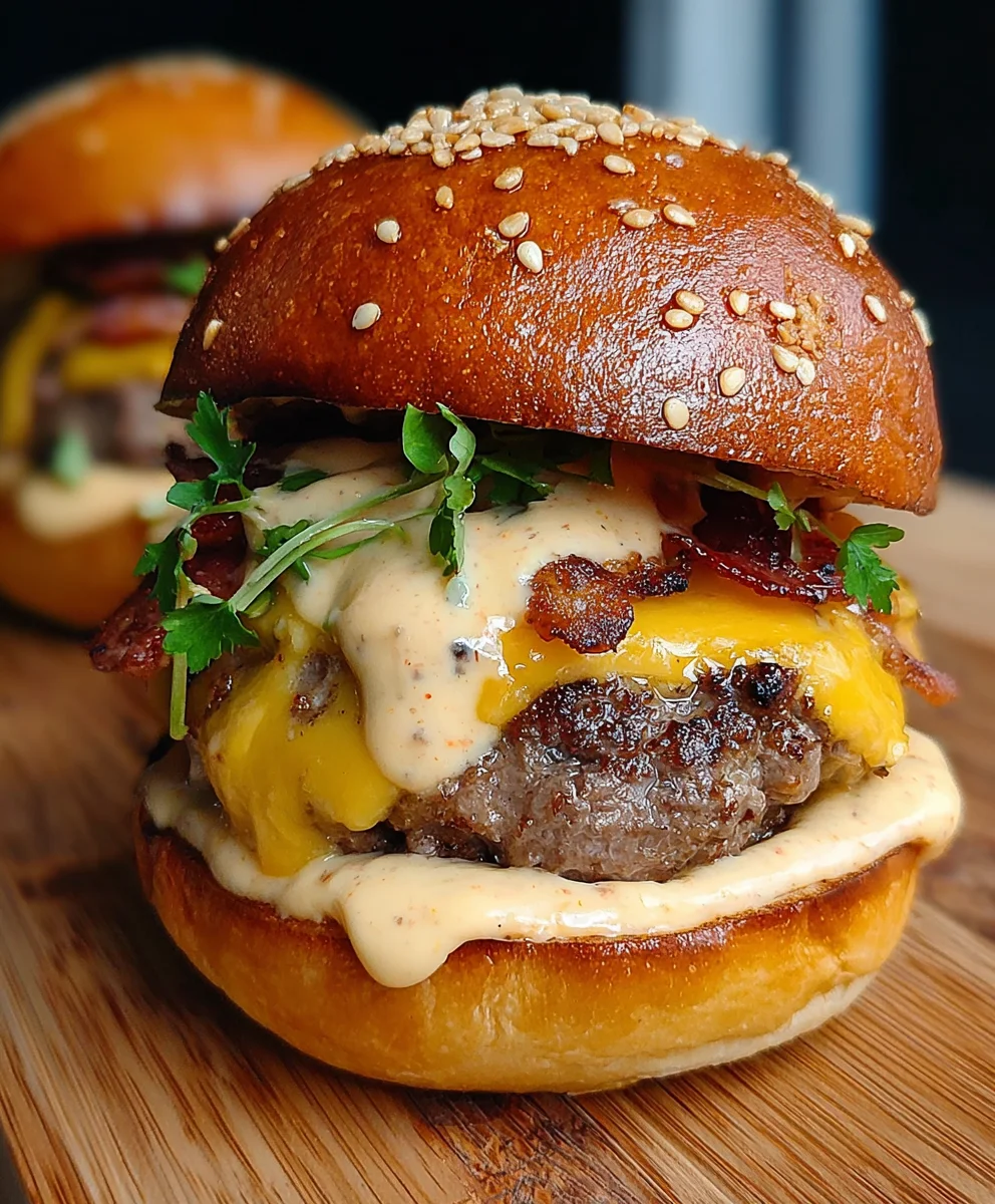 Smash Burgers with Creamy Beef Baconnaise Sauce Recipe