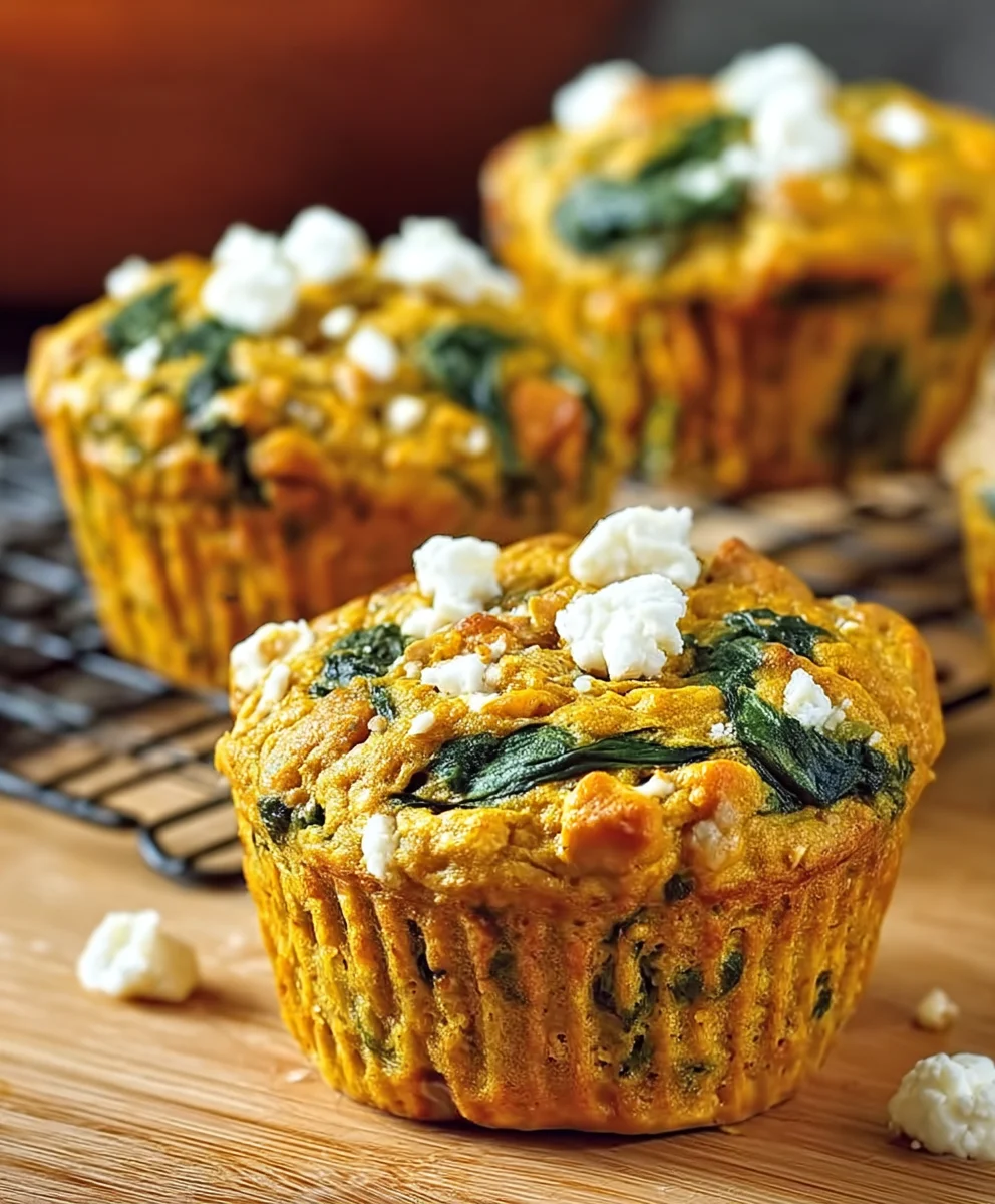 Pumpkin Spinach Feta Muffins: Savory & Healthy Treats