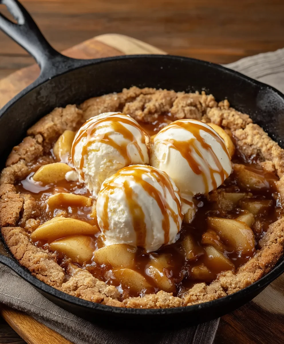 Warm Caramel Apple Cookie Skillet: Easy, Irresistible!
