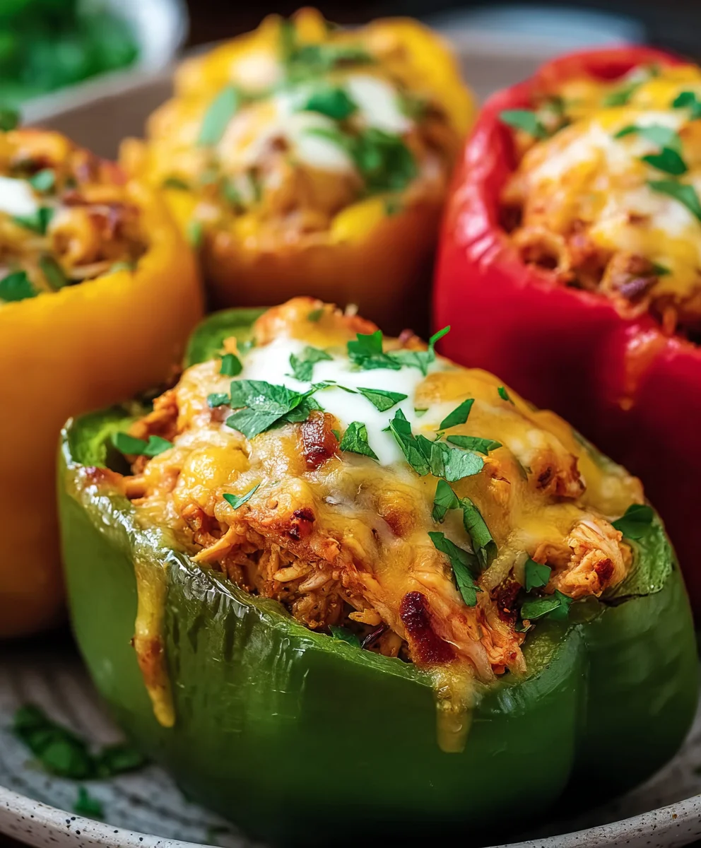 Chicken Stuffed Peppers: Easy, Healthy, & Delicious Dinner!