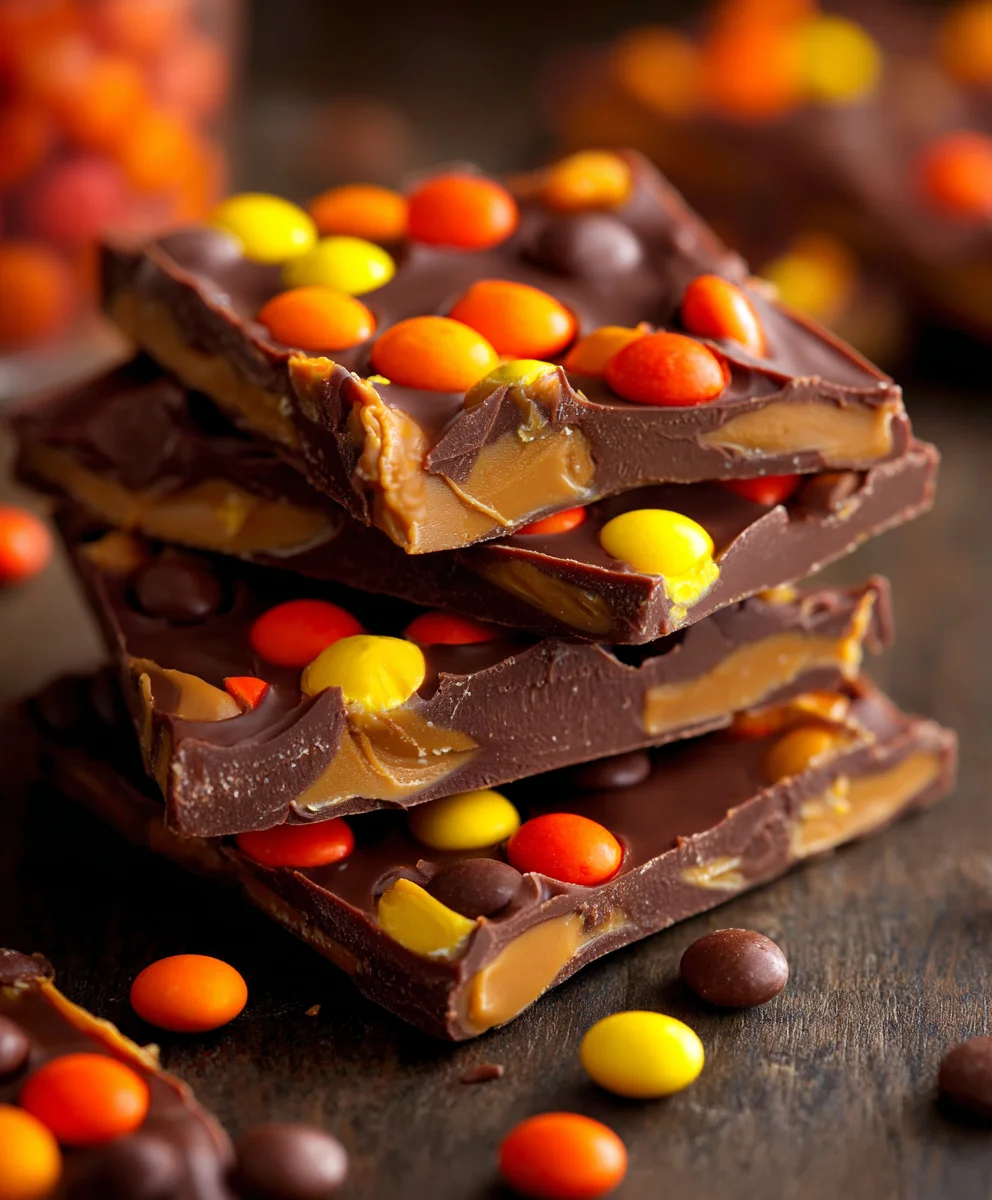 Reeses Pieces Peanut Butter Bark: Easy No-Bake Treat!