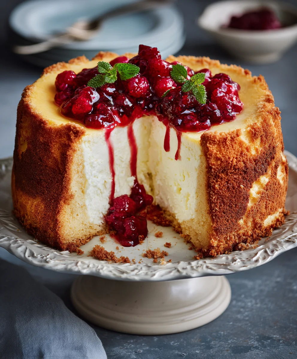 Cheesecake with Pound Cake Center: Decadent Dessert!