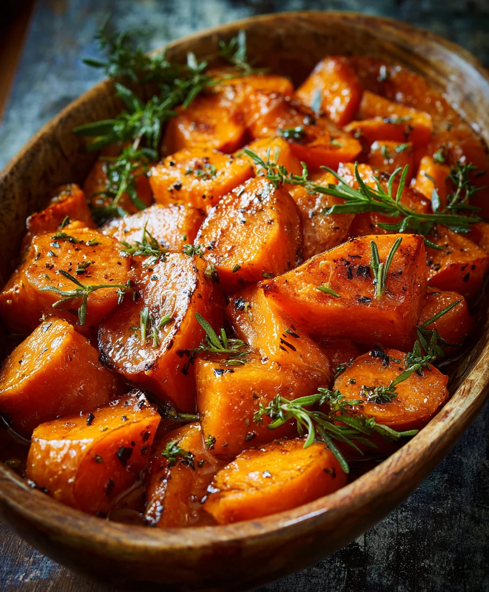 Sweet & Sticky Candied Sweet Potatoes - Perfect Holiday Side