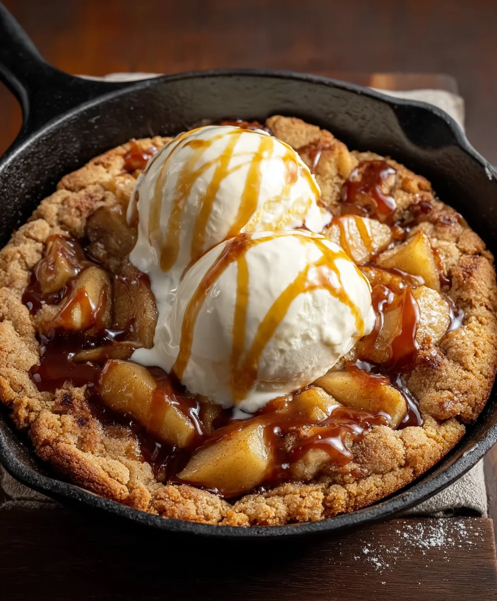 Warm Caramel Apple Cookie Skillet: Easy, Irresistible!