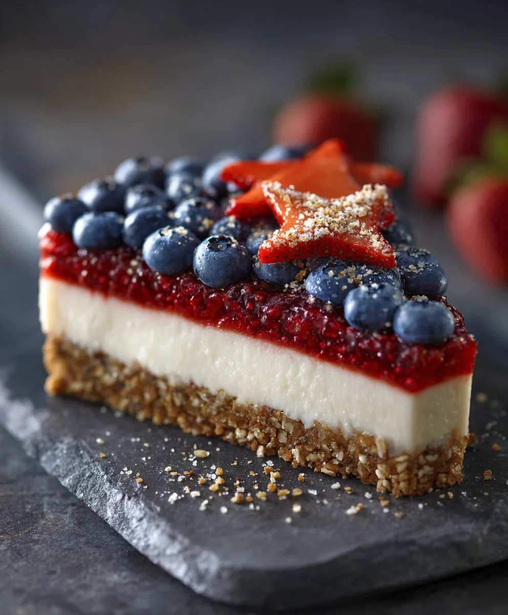 Easy No Bake Patriotic Cheesecake: Festive & Delicious!