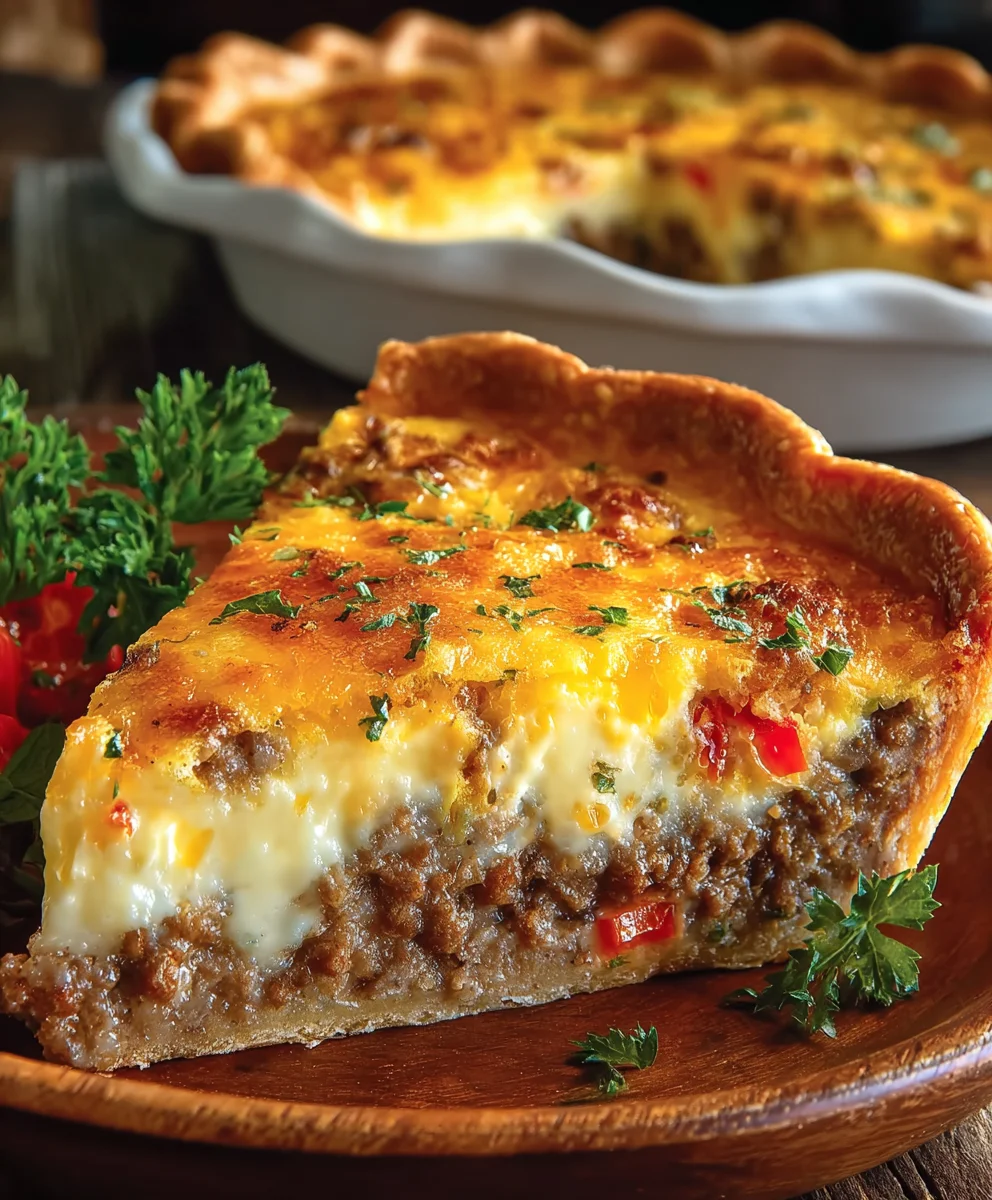 Monterey Sausage Pie: Savory Beef Comfort Food Recipe