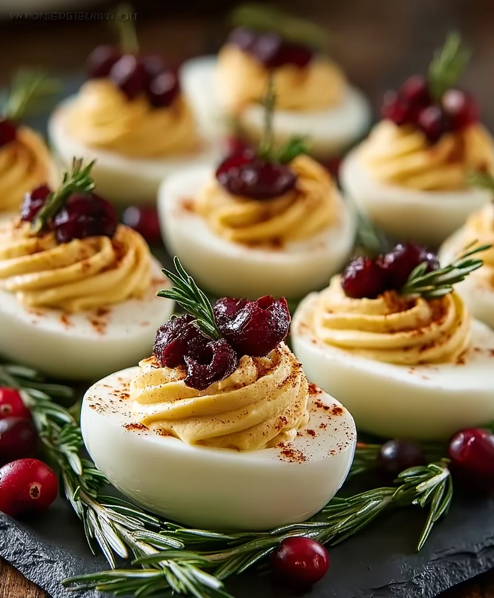 Harvest Cranberry Deviled Eggs Recipe - Easy & Flavorful!