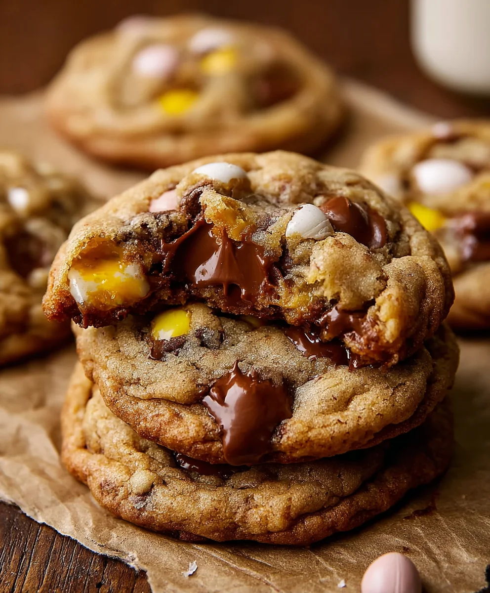 Cadbury Creme Egg Choc Chip Cookies: Brown Butter Bliss
