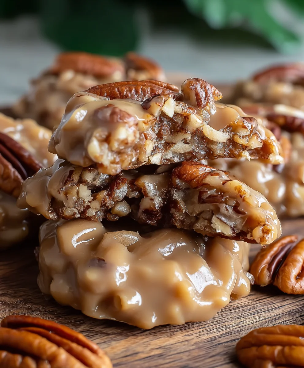 Craveable No-Bake Coconut Pecan Praline Cookies Recipe