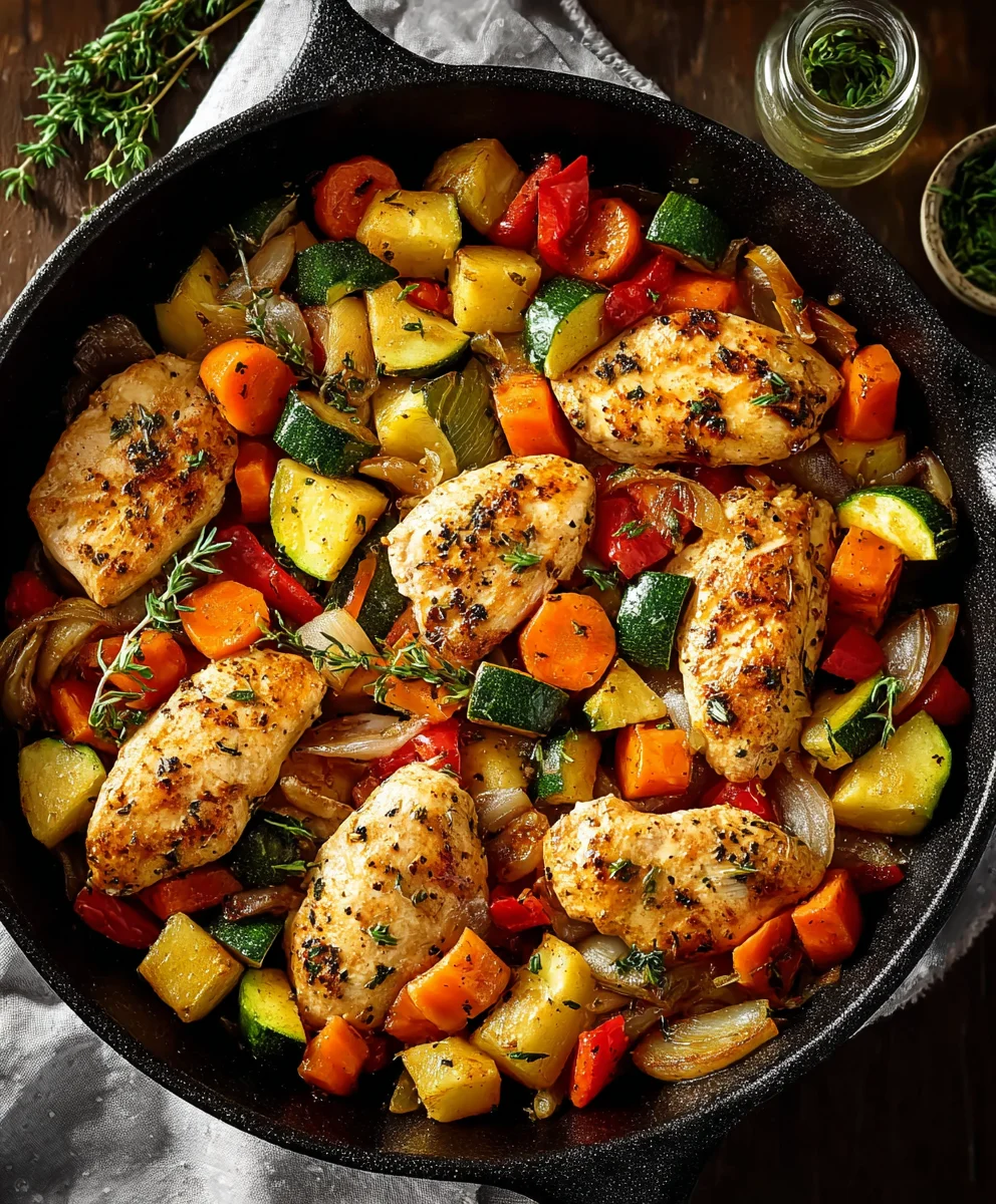 Delicious Chicken Vegetables Skillet - Quick & Easy Meal