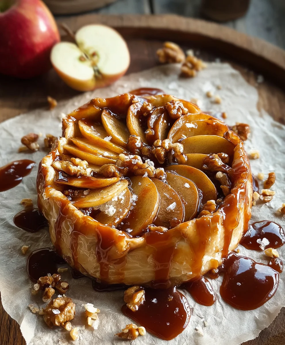 Salted Caramel Apple Galette - Non-Alcoholic Treat!