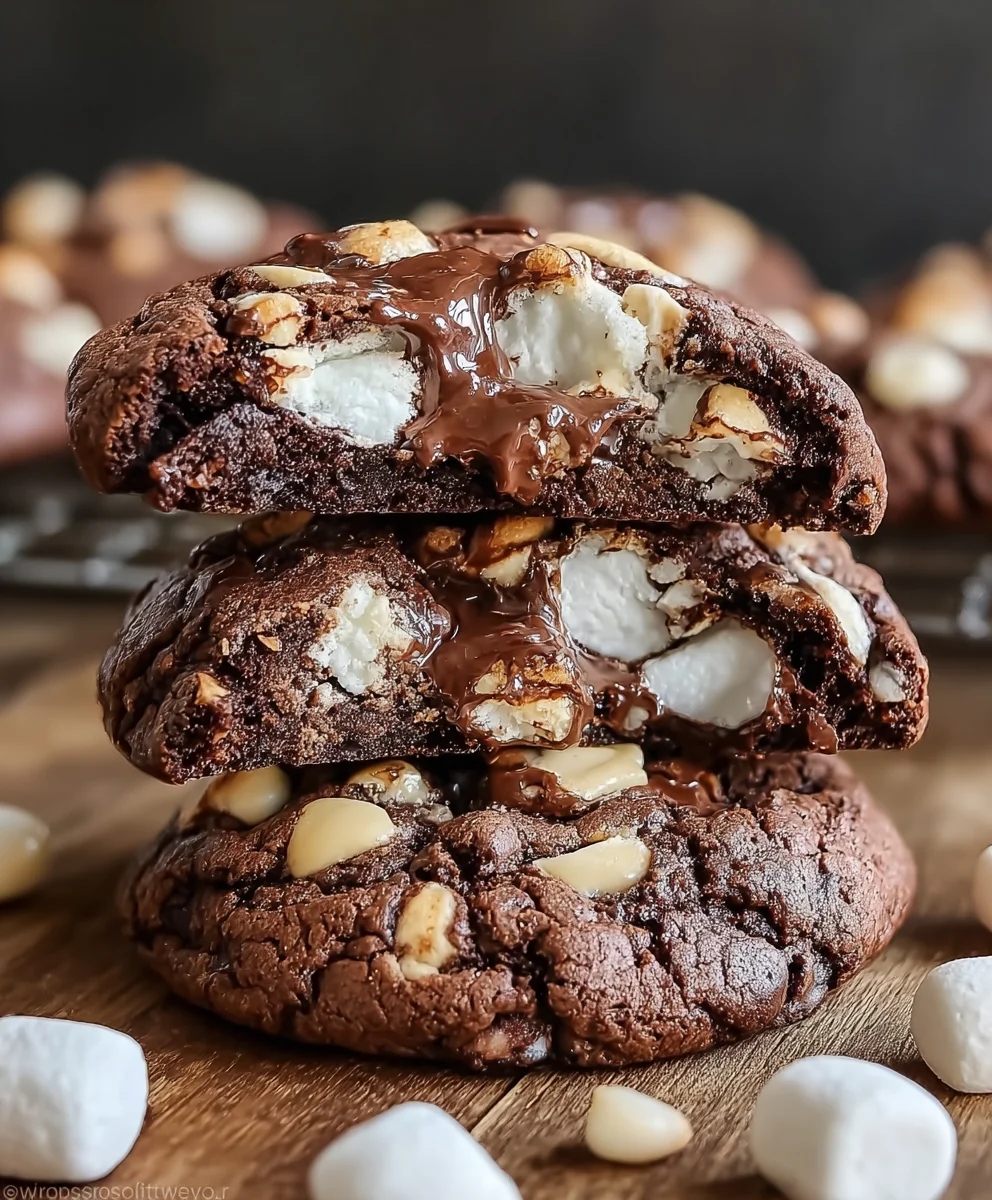 Epic Rocky Road Cookies Stuffed with Gooey Marshmallow