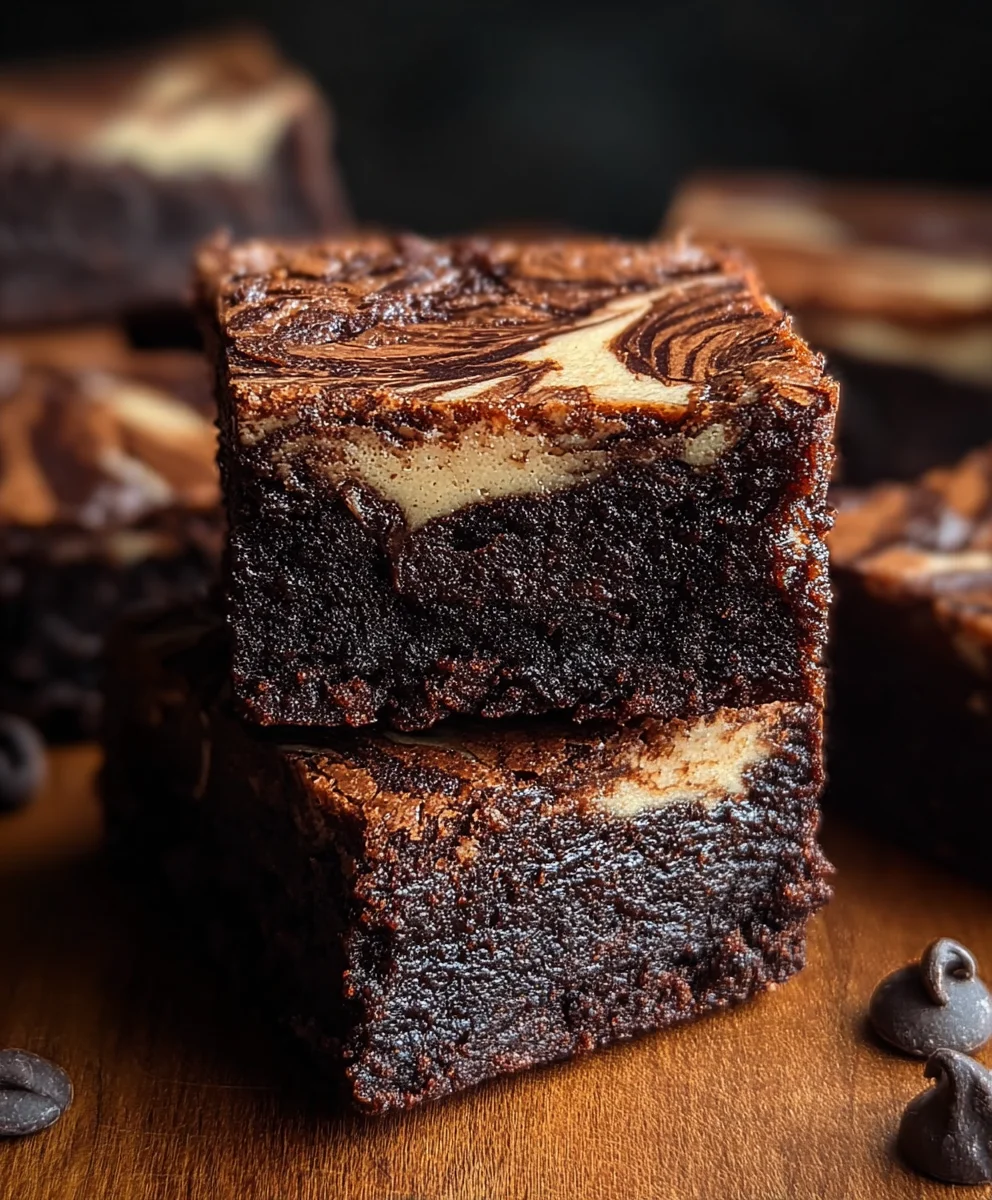 Dark Chocolate Cheesecake Brownies