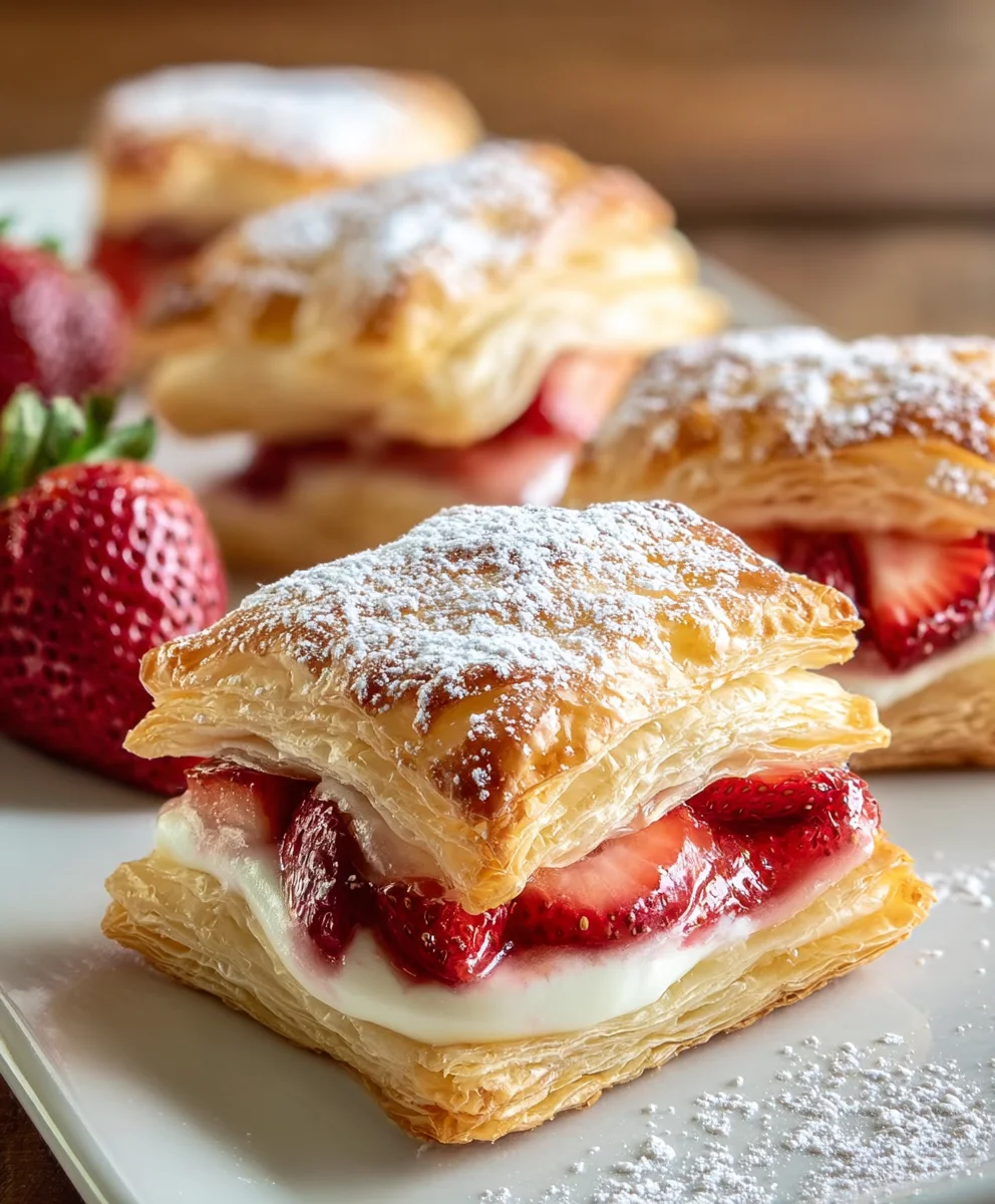 Strawberry Flaky Puffs Recipe: Simple & Sweet Pastry Delight
