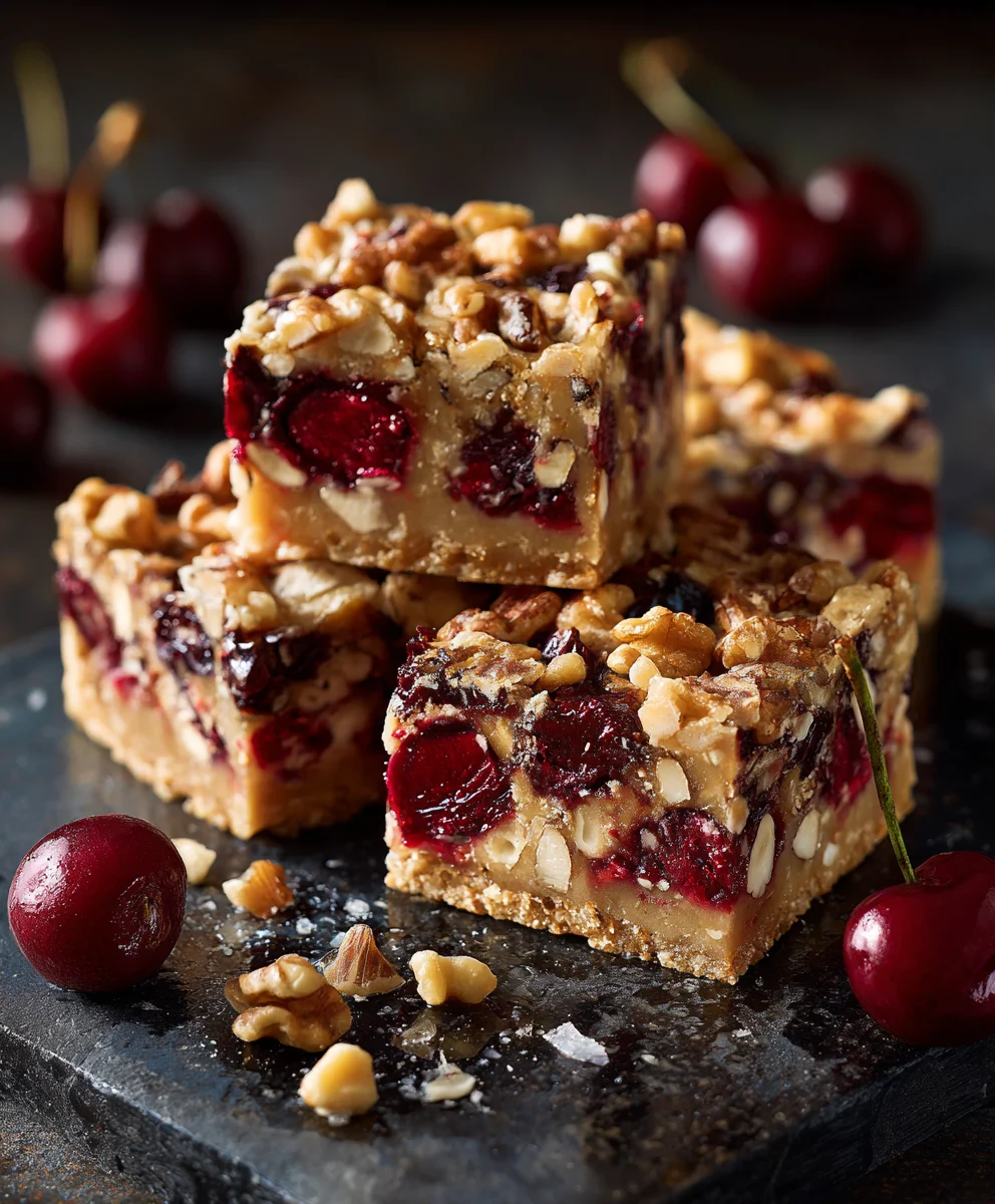 Walnut Cherry Slices: Sweet & Tangy Dessert Delight
