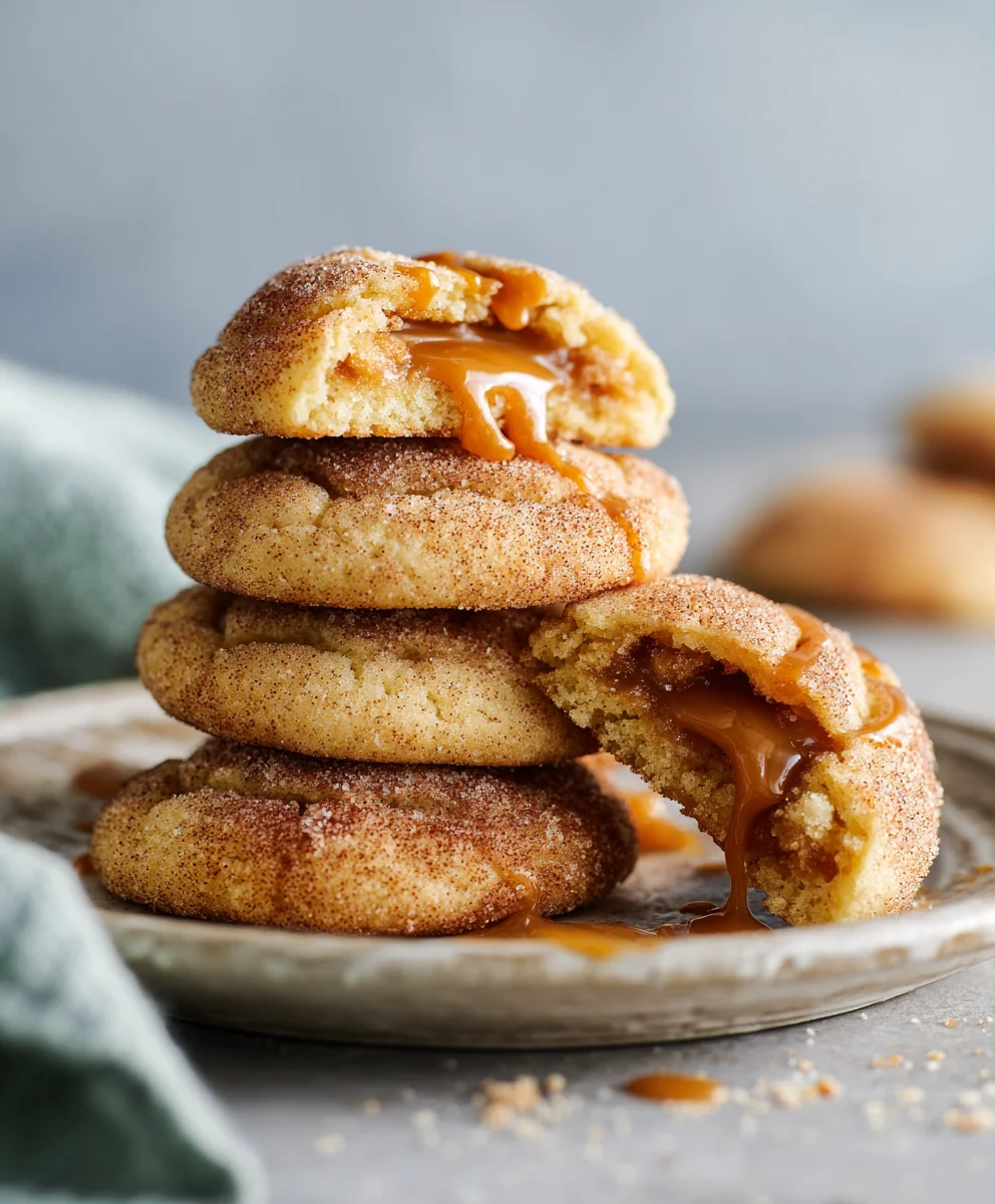 Irresistible Caramel Stuffed Snickerdoodle Cookies Recipe