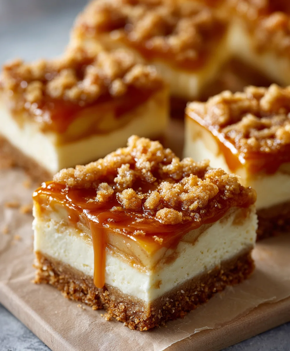 Easy Caramel Apple Cheesecake Bars – Perfect Fall Treat