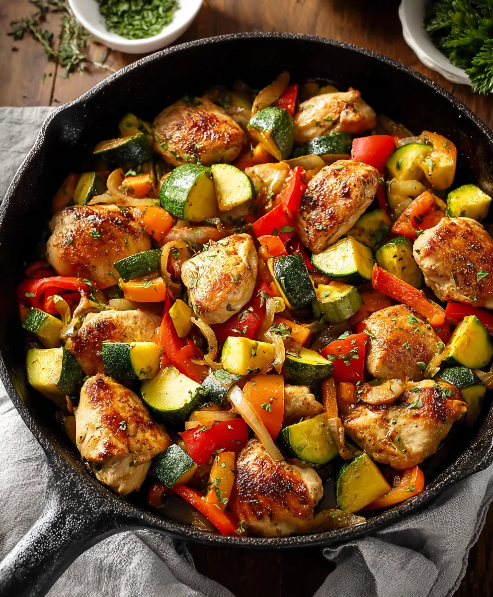 Delicious Chicken Vegetables Skillet - Quick & Easy Meal