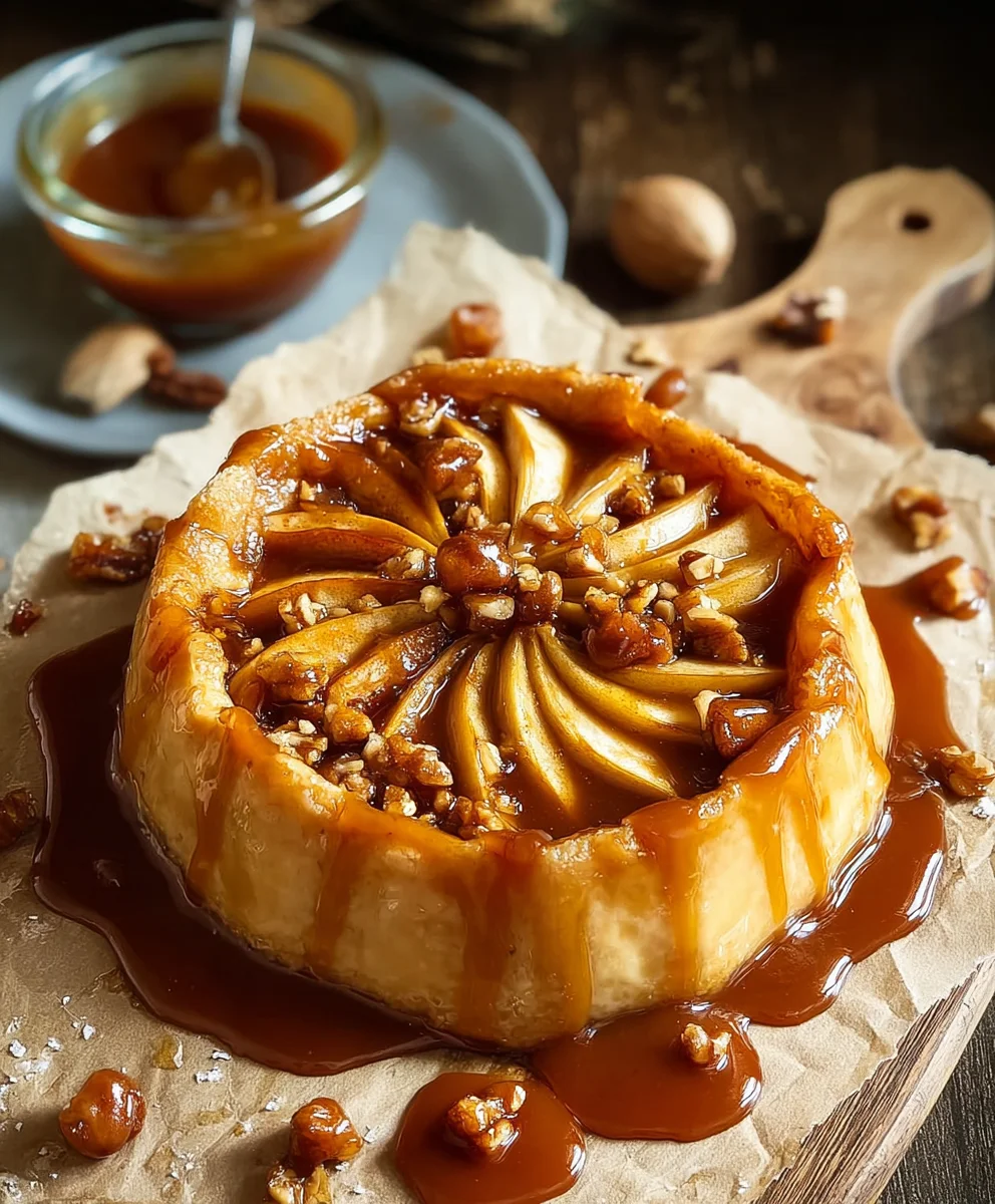 Salted Caramel Apple Galette - Non-Alcoholic Treat!