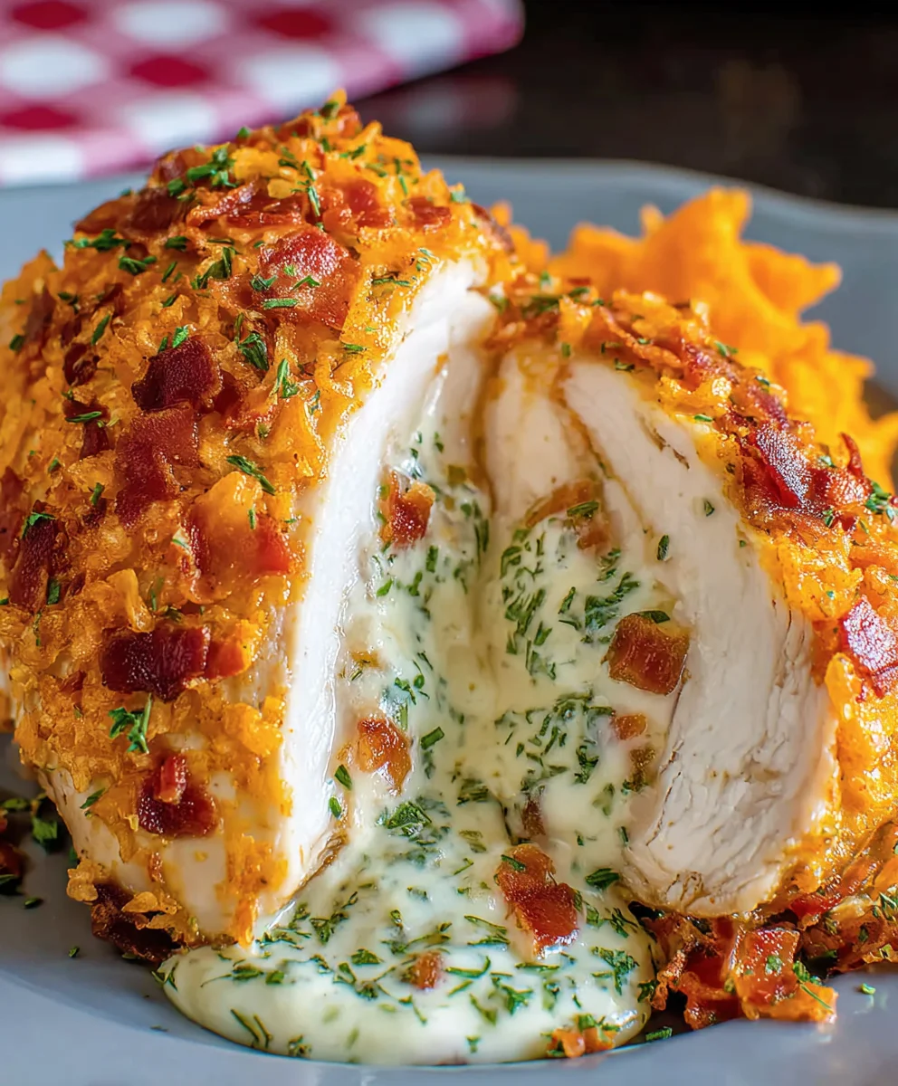 Crunchy Doritos Stuffed Chicken with Cream Cheese Beef Bacon