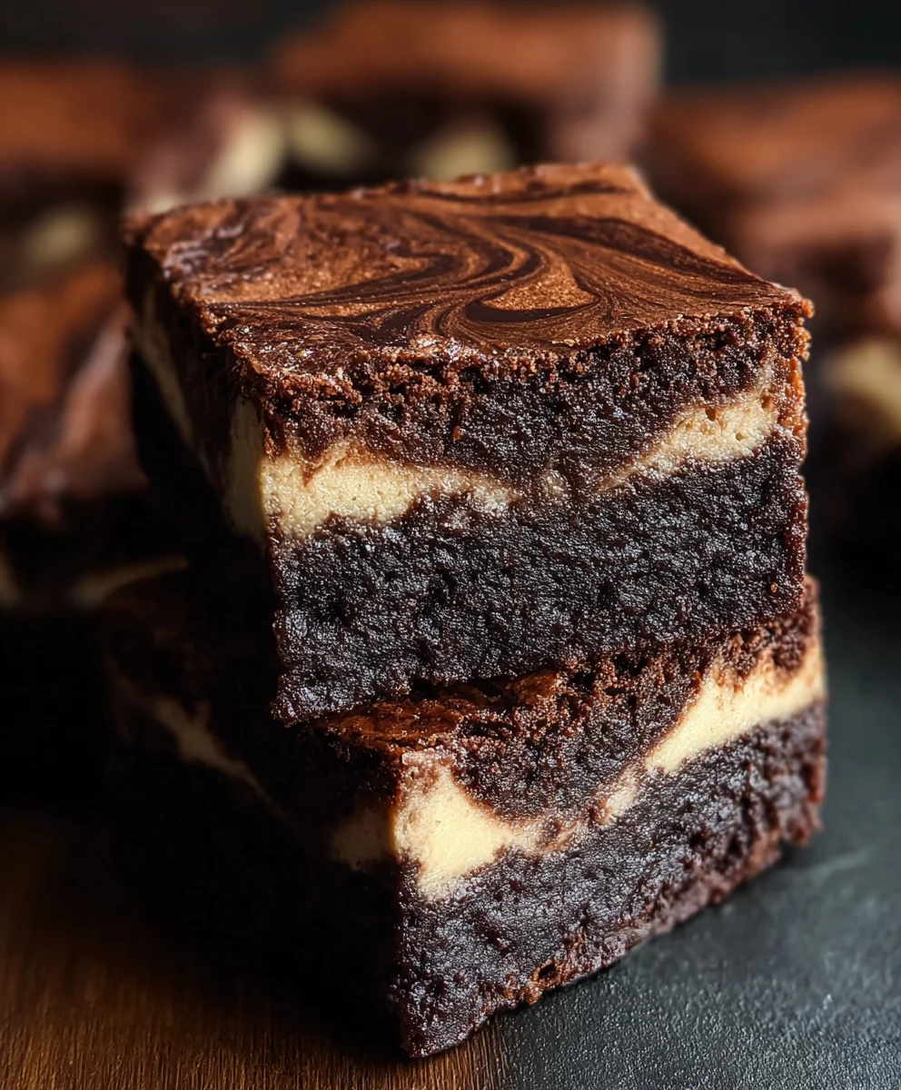 Dark Chocolate Cheesecake Brownies