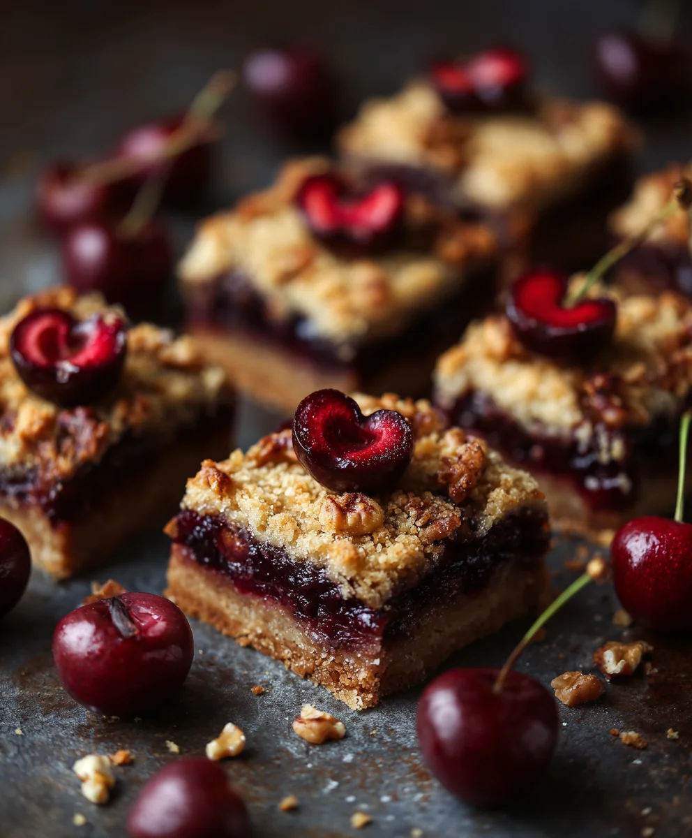 Walnut Cherry Slices: Sweet & Tangy Dessert Delight