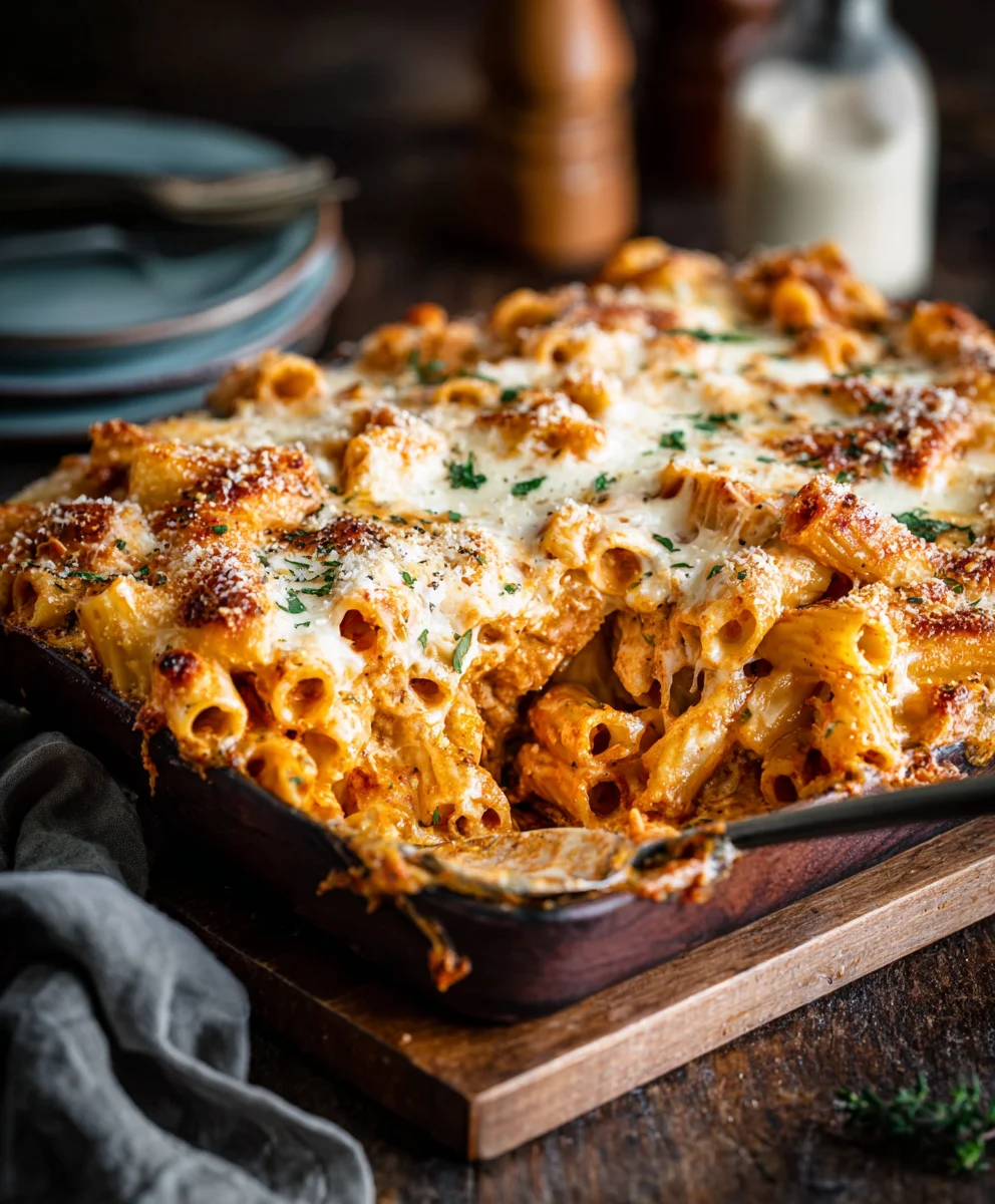 Ultimate Creamy Cheesy Baked Ziti - Hearty Beef Pasta