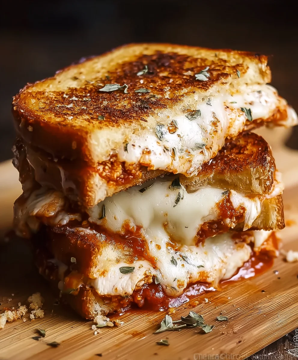 Lazy Chicken Parm Grilled Cheese Recipe - Easy & Cheesy!