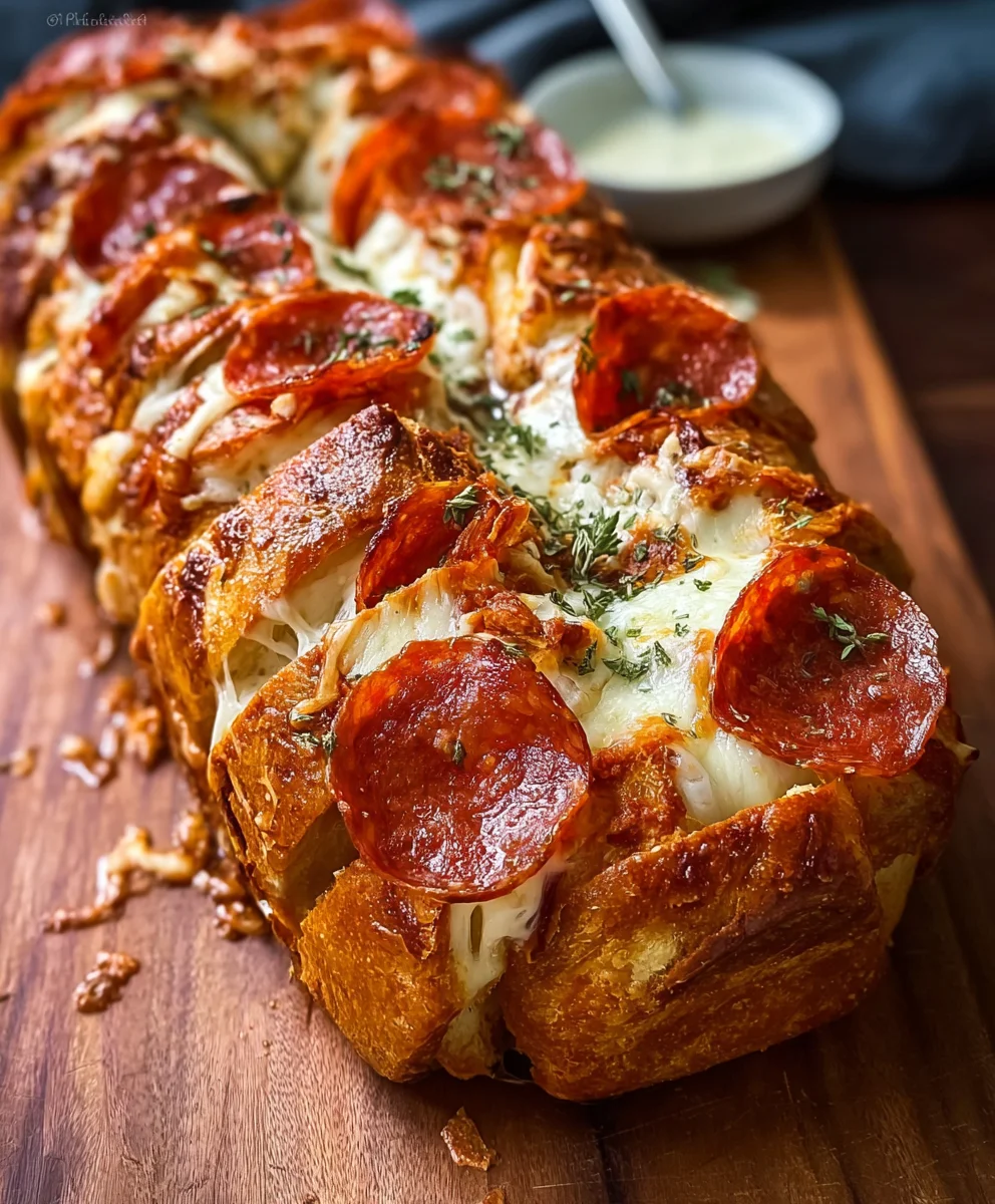 Beef Pepperoni Pull Apart Bread: Easy & Cheesy Recipe!