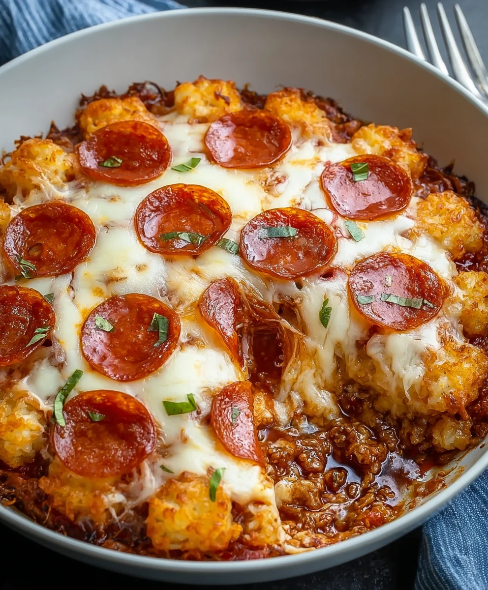 Cheesy Pizza Tot Casserole Recipe: Perfect Family Dinner!