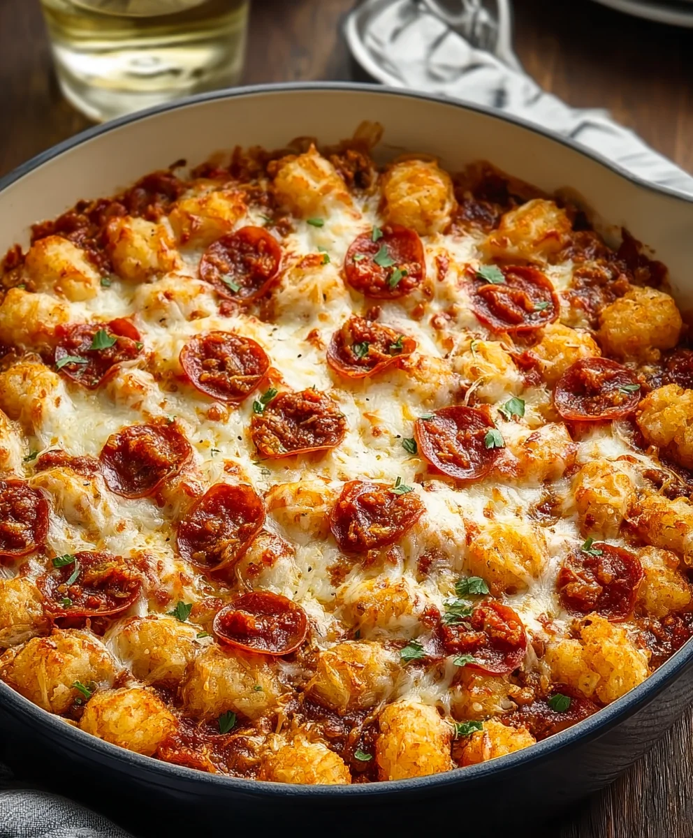 Cheesy Pizza Tot Casserole Recipe: Perfect Family Dinner!