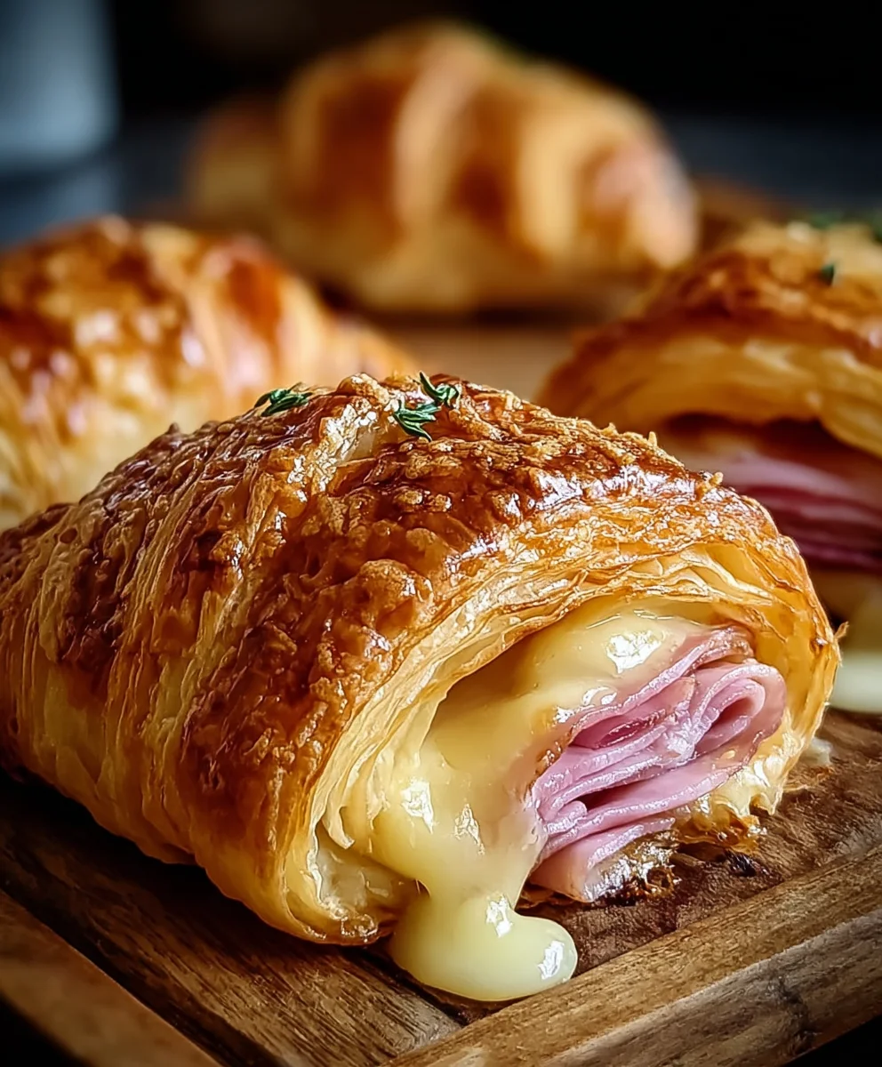 Ultimate Baked Beef Ham & Cheese Croissants for Brunch