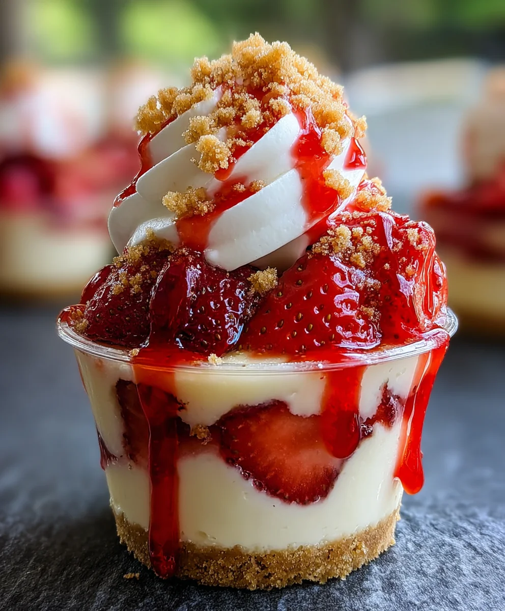 Delicious Strawberry Cheesecake Cups - Simple No-Bake Recipe!