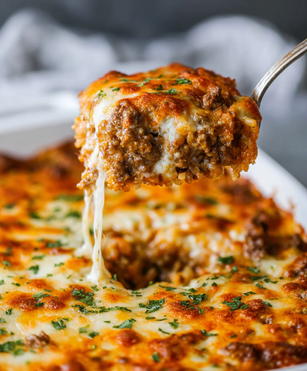 Hearty Cheesy Ground Beef Rice Casserole: Family Favorite