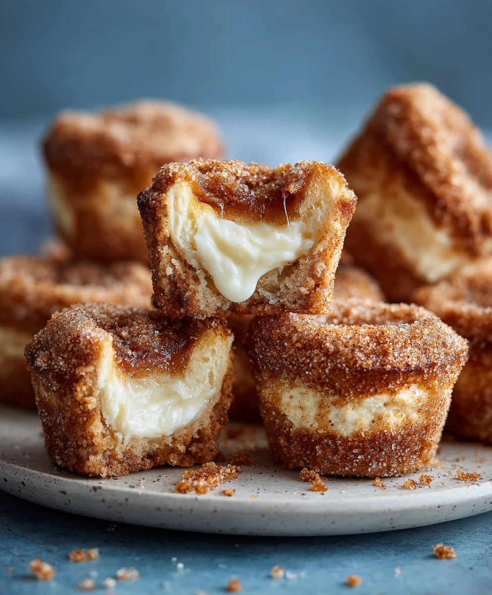 Easy Churro Stuffed Cheesecake Bites: Your New Favorite!
