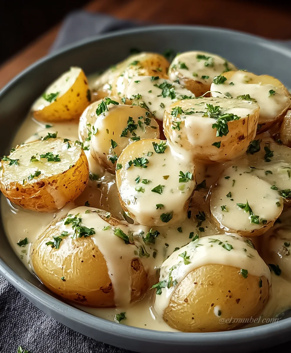 Creamy Garlic Baby Potatoes: Easy & Delicious Side Dish
