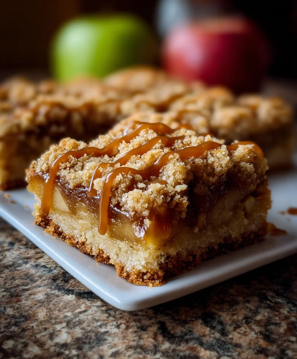 Salted Caramel Apple Crumble Bars: Perfect Fall Treat!