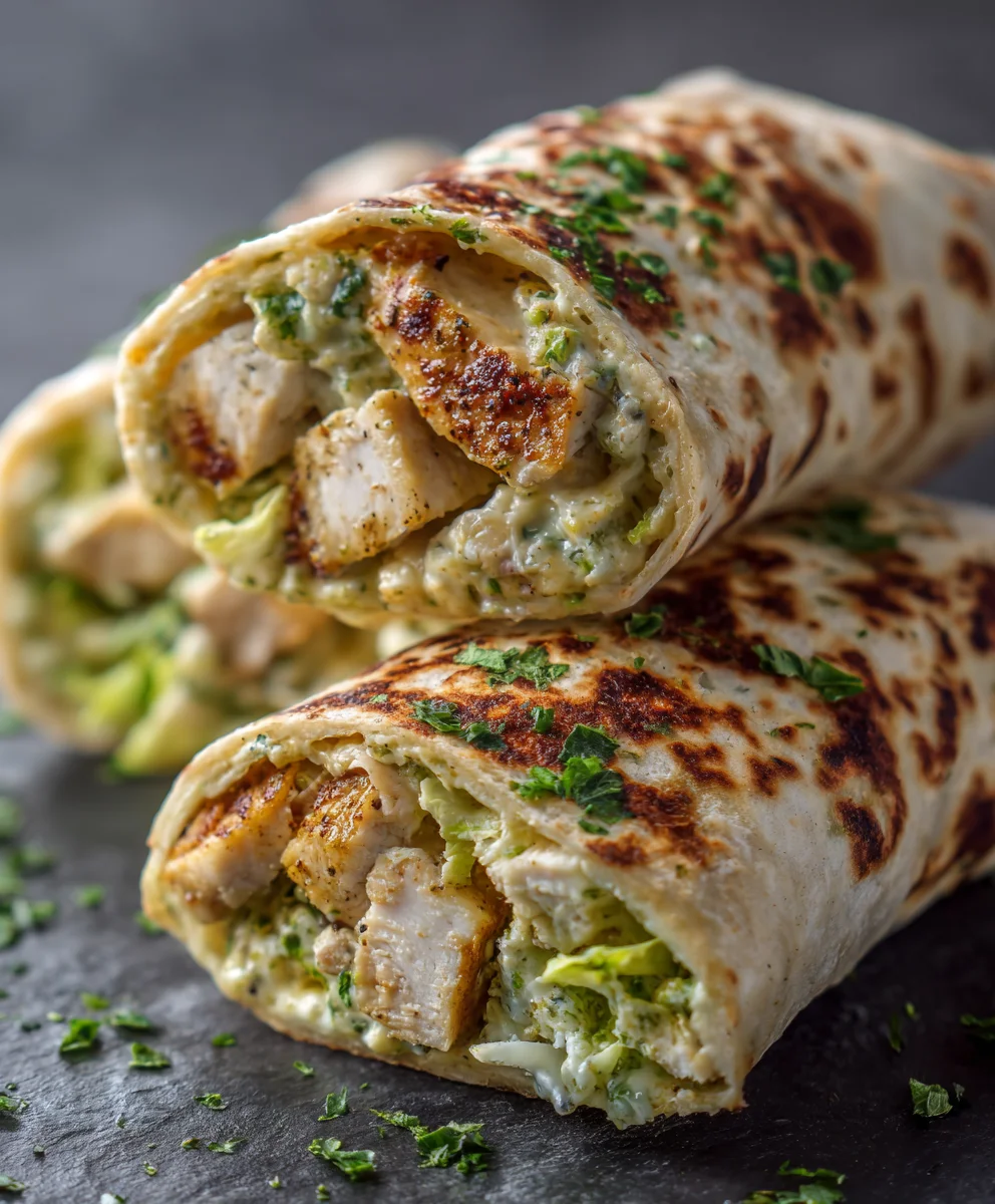 Cheesy Garlic Chicken Wraps: Quick & Easy Dinner!