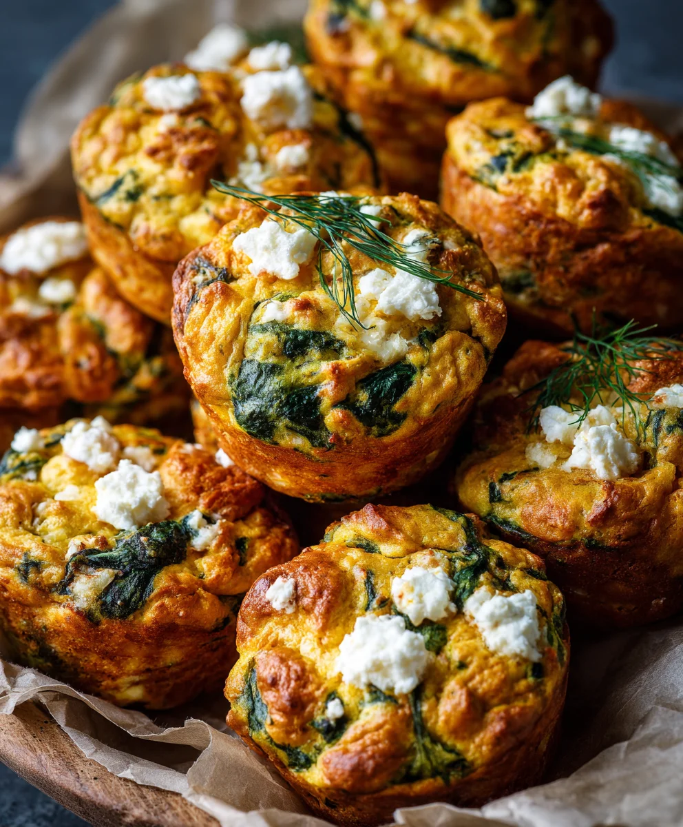 Savory Pumpkin Spinach Feta Muffins – Easy Recipe!
