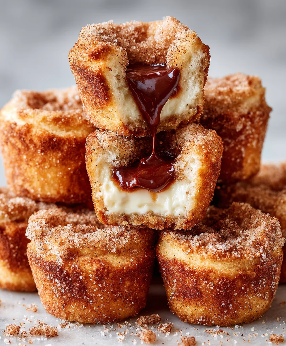 Easy Churro Stuffed Cheesecake Bites: Your New Favorite!