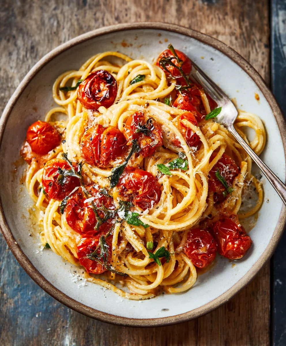 Roasted Tomato Garlic Ricotta Pasta: Delicious & Easy Dinner