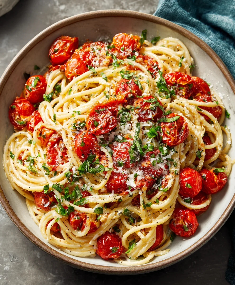 Roasted Tomato Garlic Ricotta Pasta: Delicious & Easy Dinner