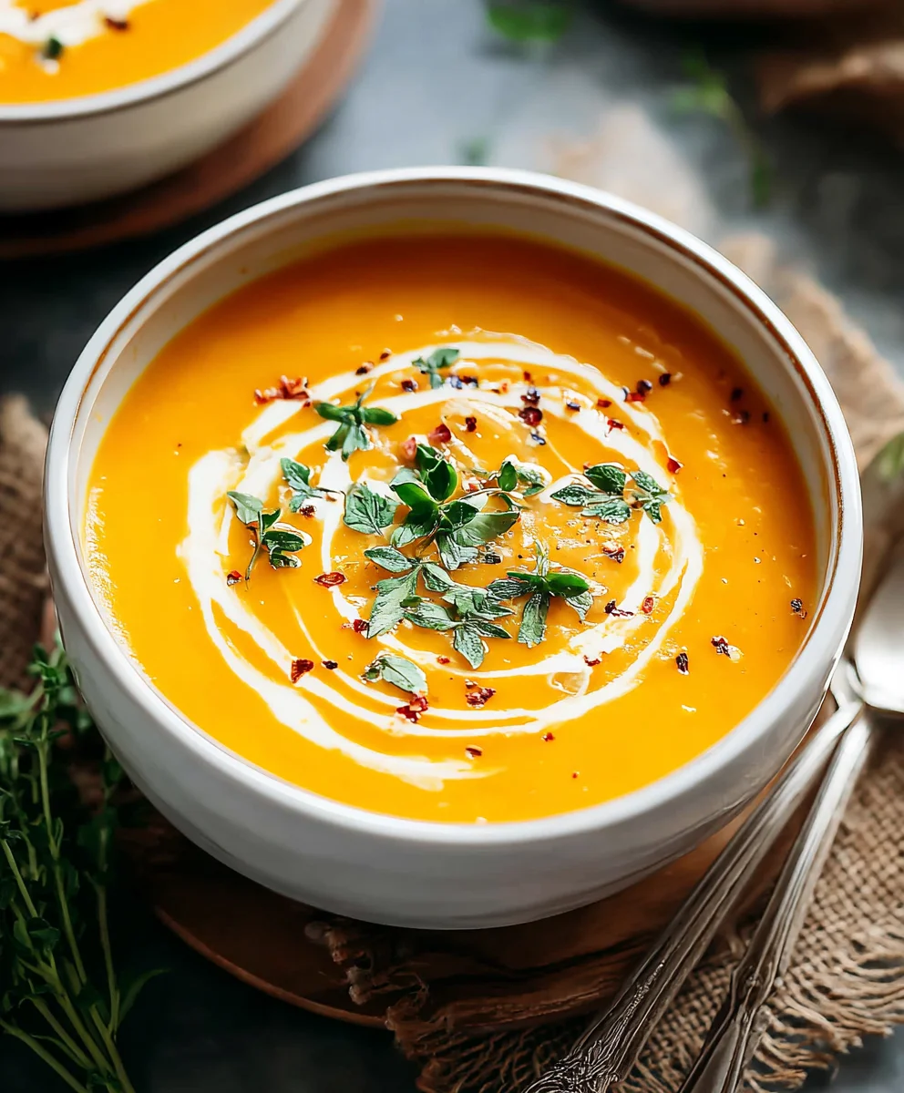 Creamy Butternut Squash Sweet Potato Soup – Easy Recipe!