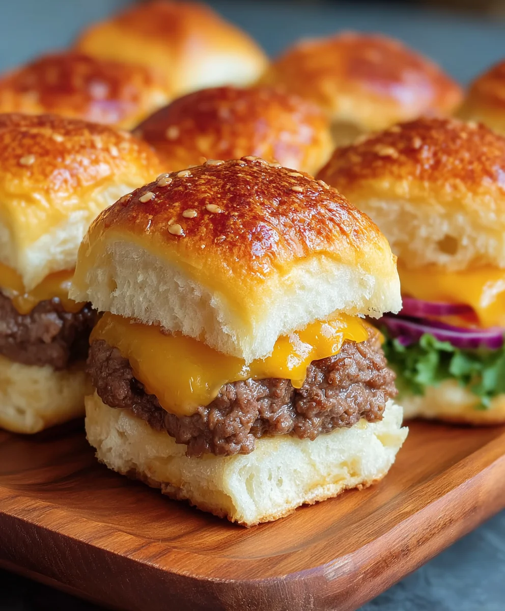 Delicious Cheeseburger Sliders with Sweet Hawaiian Rolls