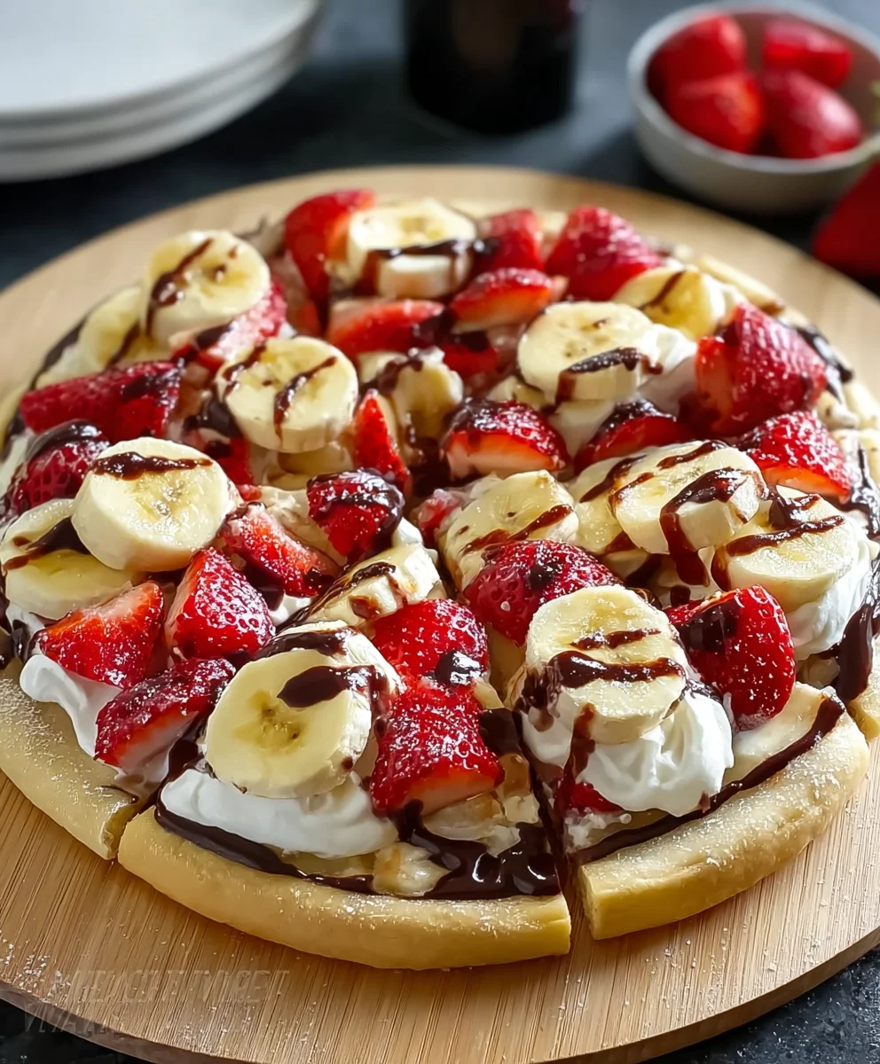 Banana Split Fruit Pizza: Easy & Delicious Dessert!