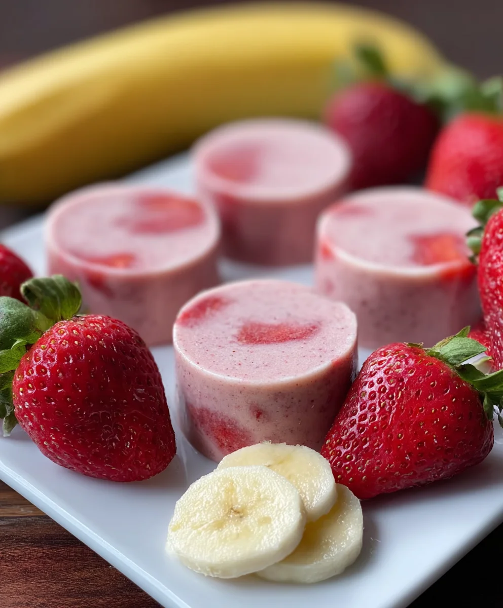Healthy Strawberry Banana Smoothie Bites for Dogs!