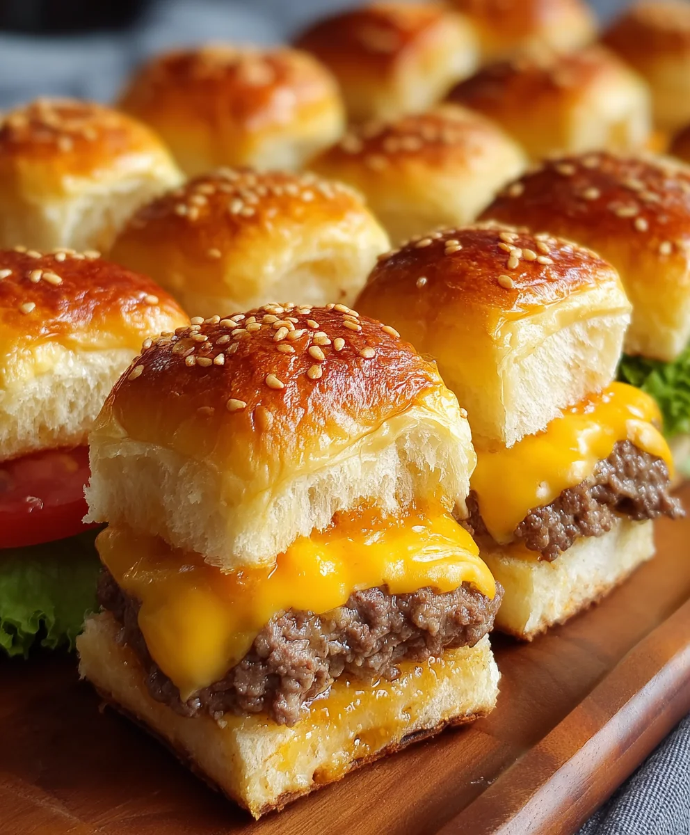 Delicious Cheeseburger Sliders with Sweet Hawaiian Rolls