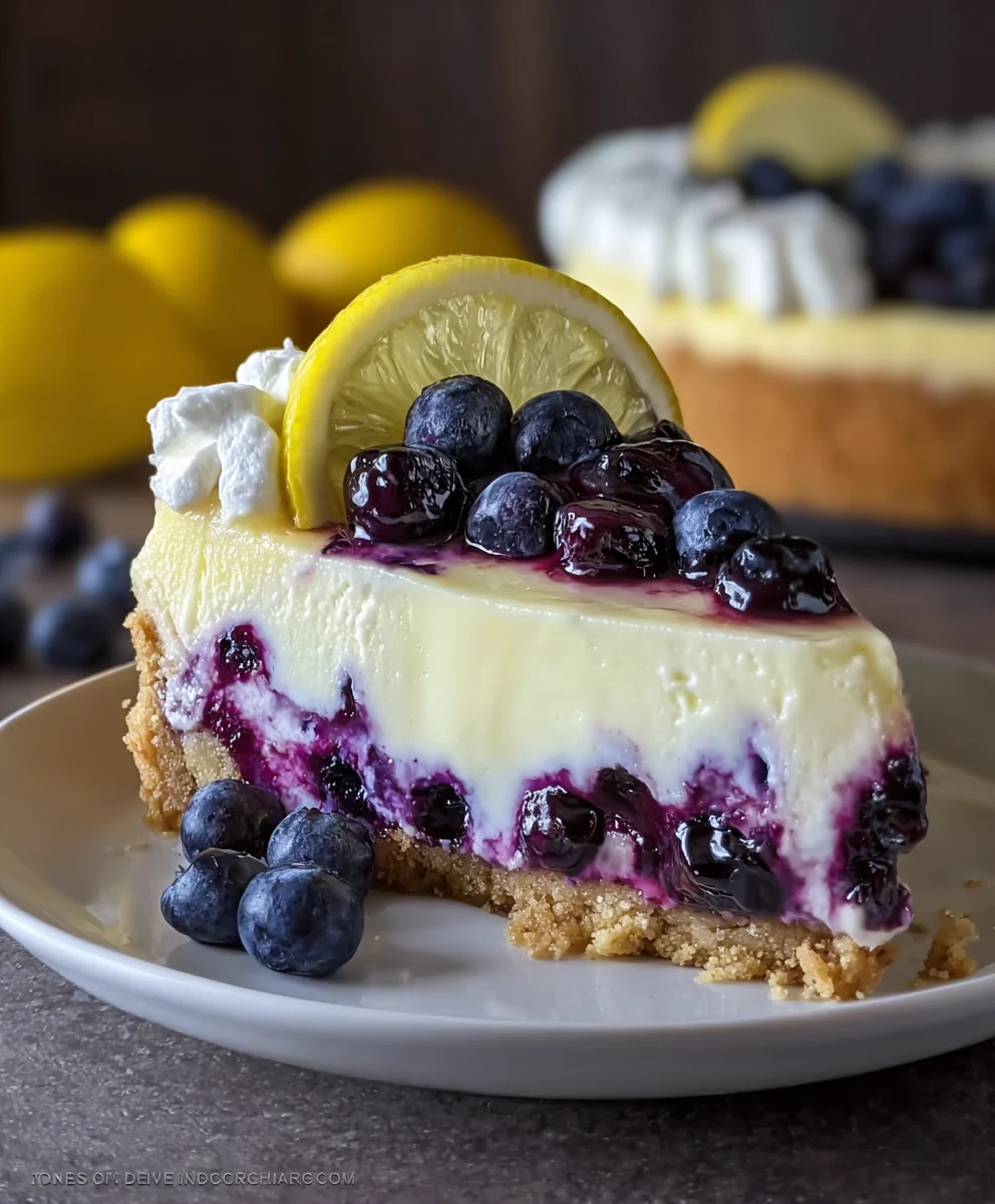 Amazing Lemon Blueberry Cheesecake Slices: Easy Recipe
